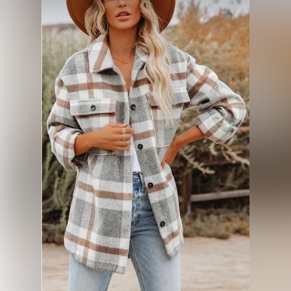 Amana Jackets & Blazers - Vintage Amana Woolen Plaid Shacket